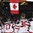 PARIS, FRANCE - MAY 5: Team Canada players look on during their national anthem following a 4-1 win against Czech Republic during preliminary round action at the 2017 IIHF Ice Hockey World Championship. (Photo by Matt Zambonin/HHOF-IIHF Images)